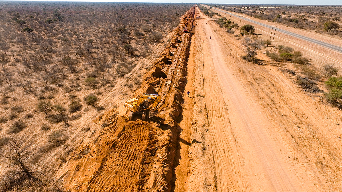 Botswana’s 100km Pipe line project